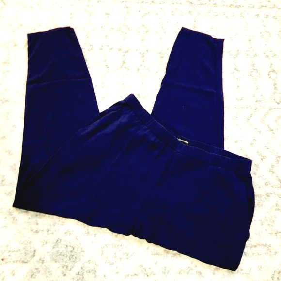 Eileen Fisher Pants - EILEEN FISHER 100% Silk Blue Pull On Elastic Waist Light Flowy Holiday Pants M